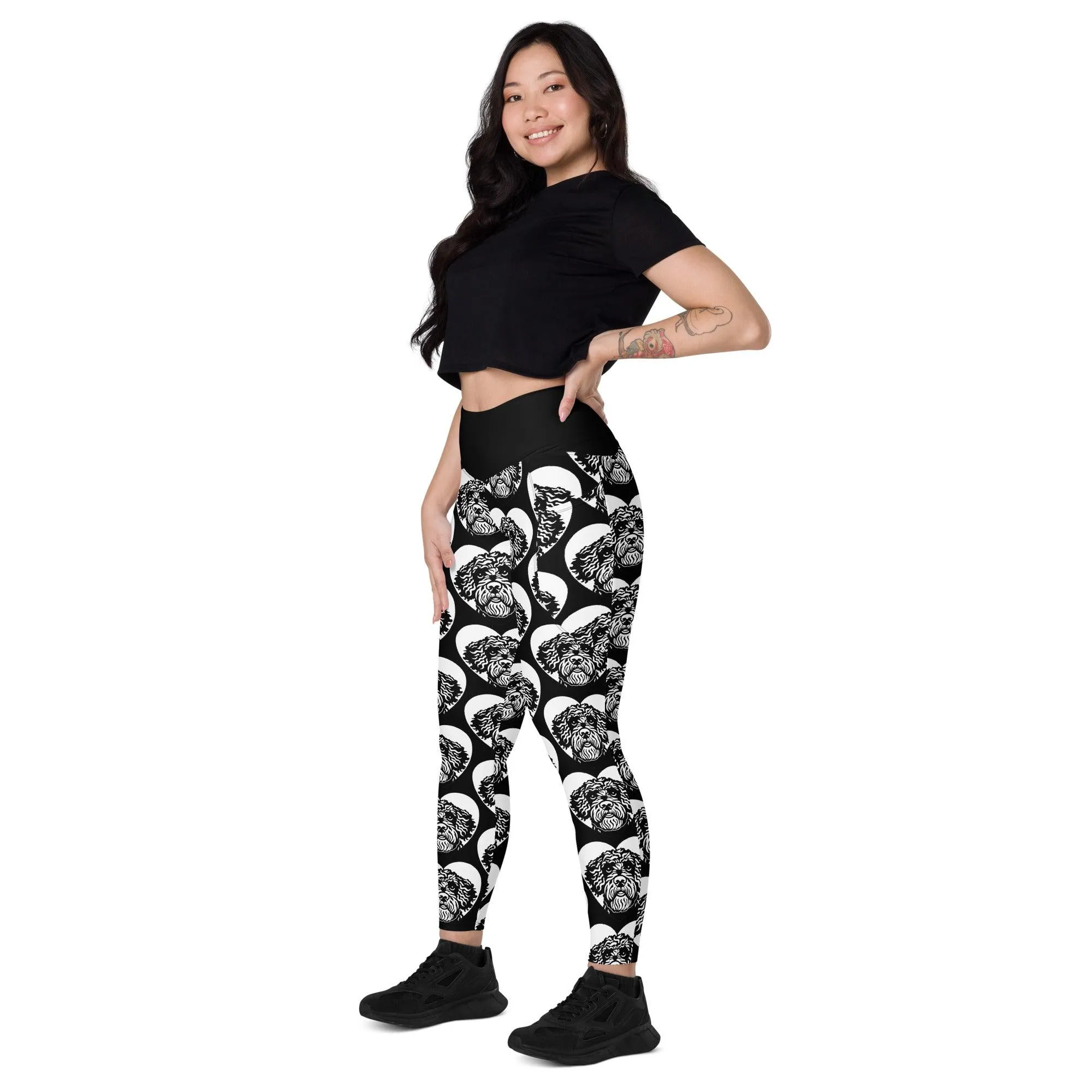 DOG BREED LEGGINGS with pockets - PORTUGUESE WATER DOG - HERTTAHOUND