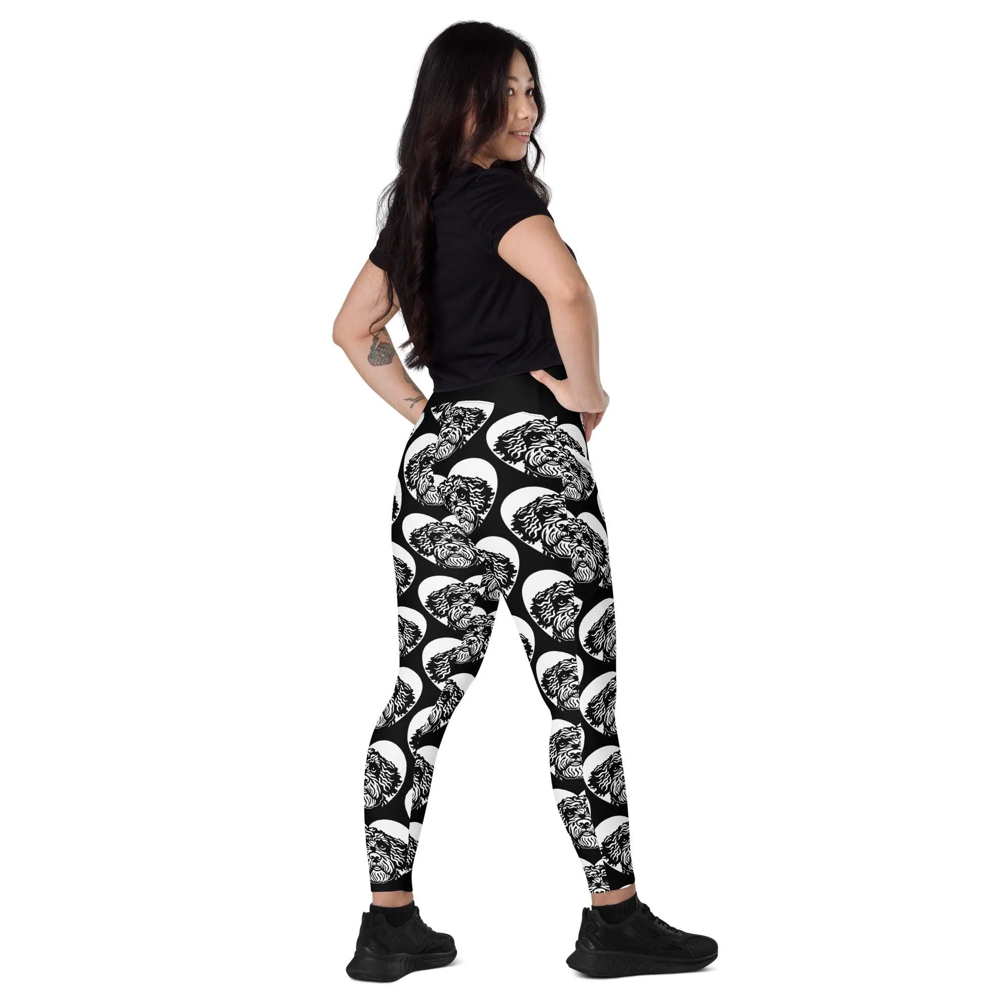 DOG BREED LEGGINGS with pockets - PORTUGUESE WATER DOG - HERTTAHOUND