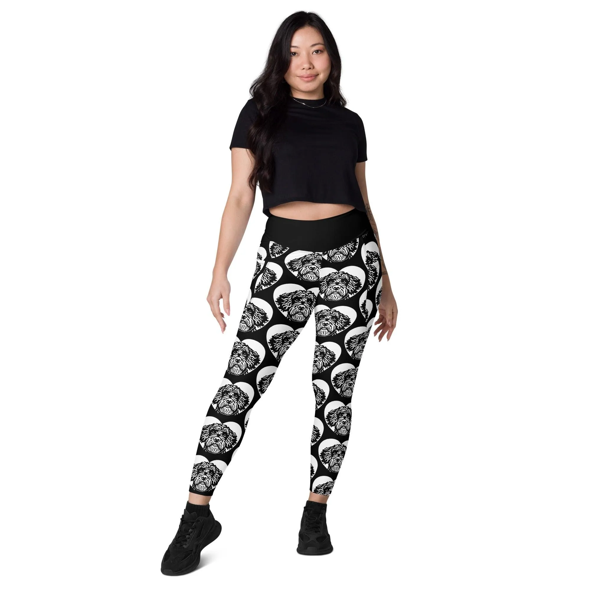 DOG BREED LEGGINGS with pockets - PORTUGUESE WATER DOG - HERTTAHOUND