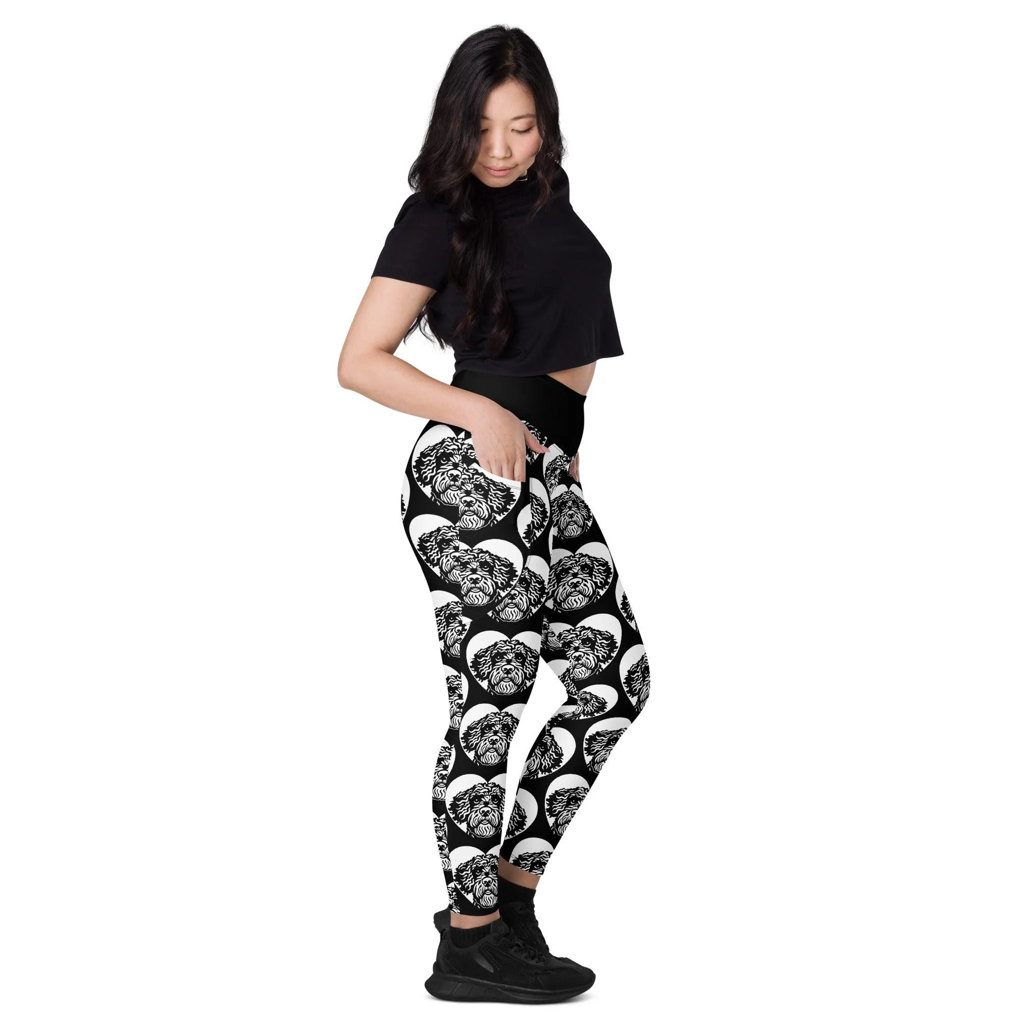 DOG BREED LEGGINGS with pockets - PORTUGUESE WATER DOG - HERTTAHOUND