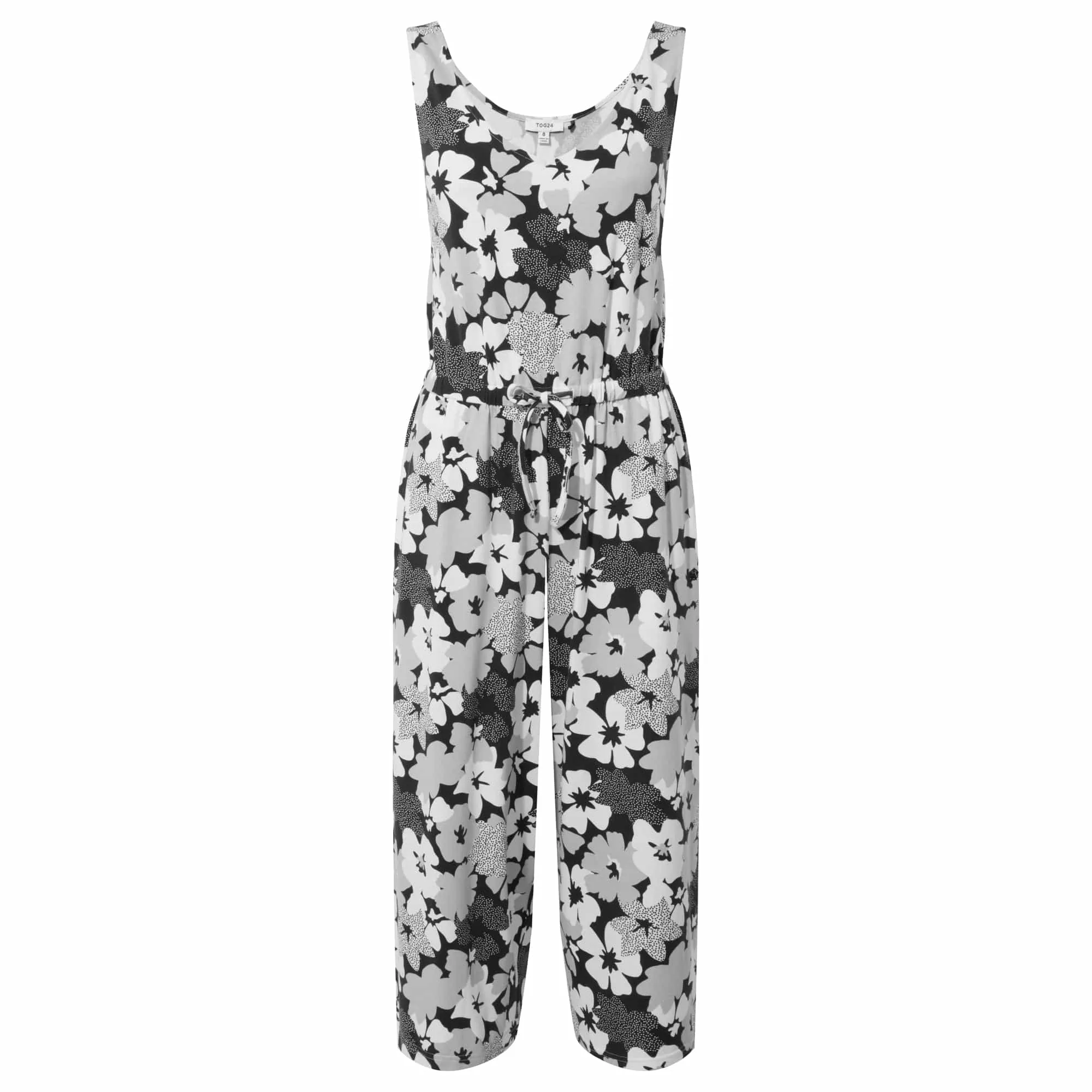 Emmie Womens Jumpsuit - Black Floral Print