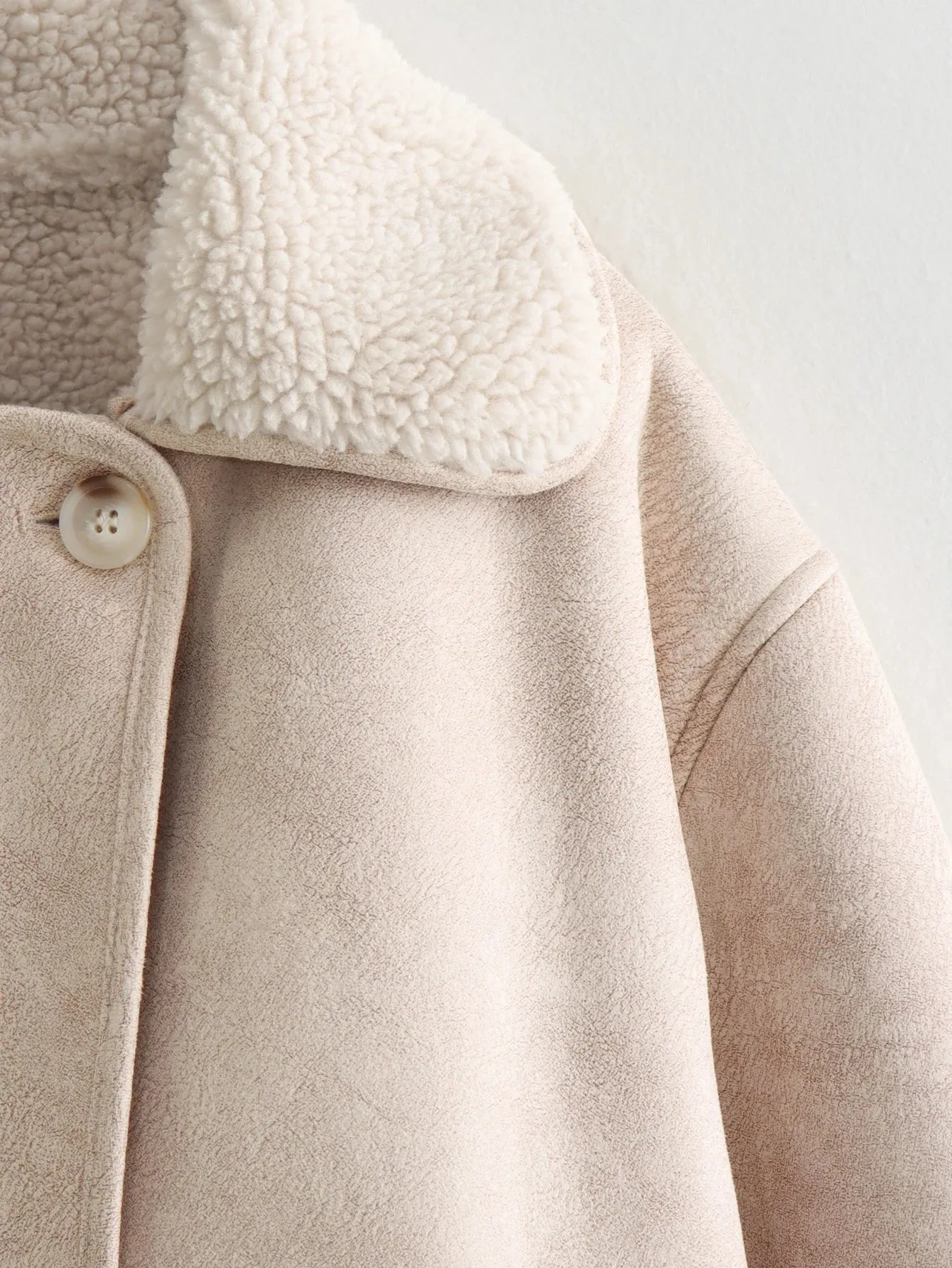 Fall Essential Plush-Collared Winter Jacket