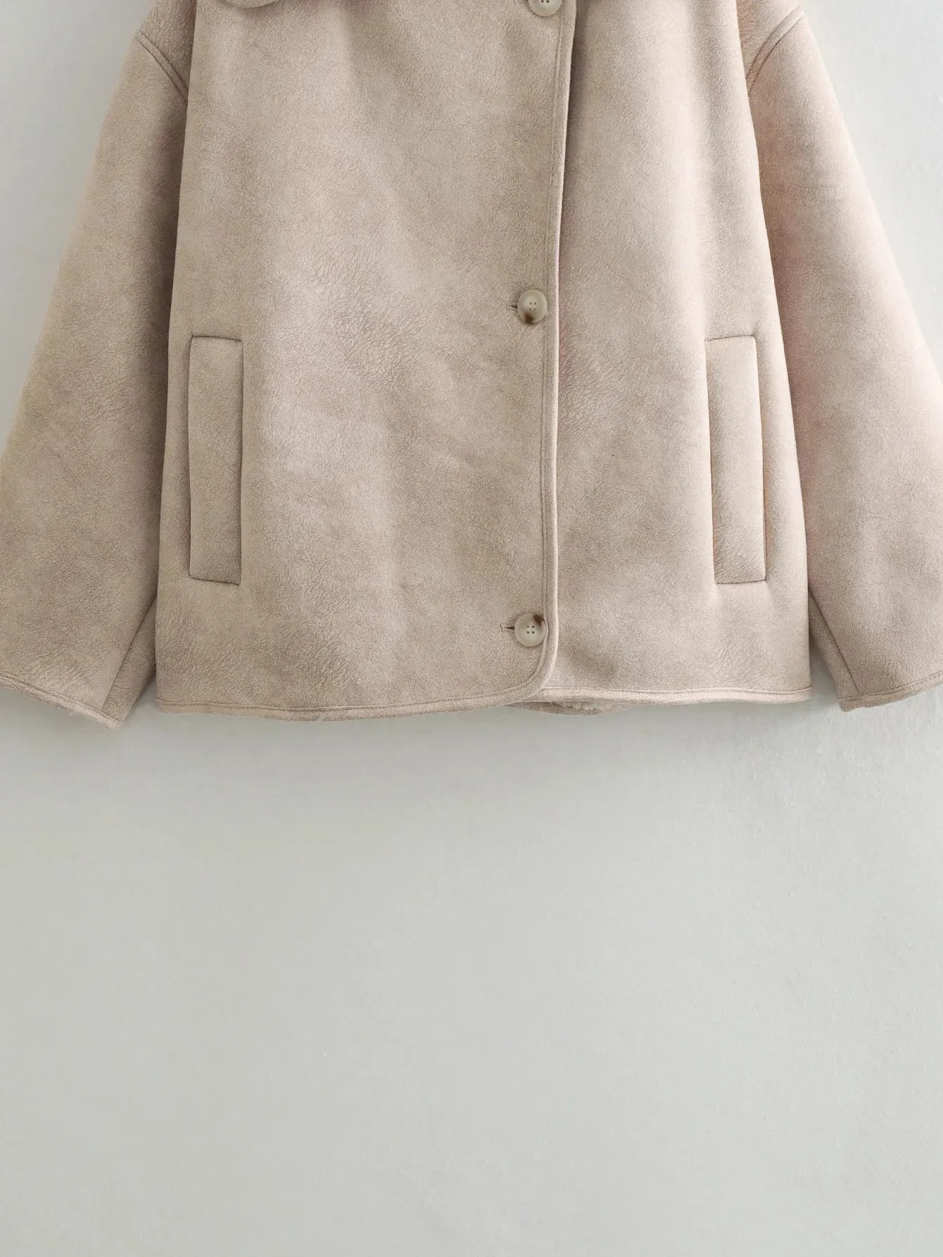 Fall Essential Plush-Collared Winter Jacket