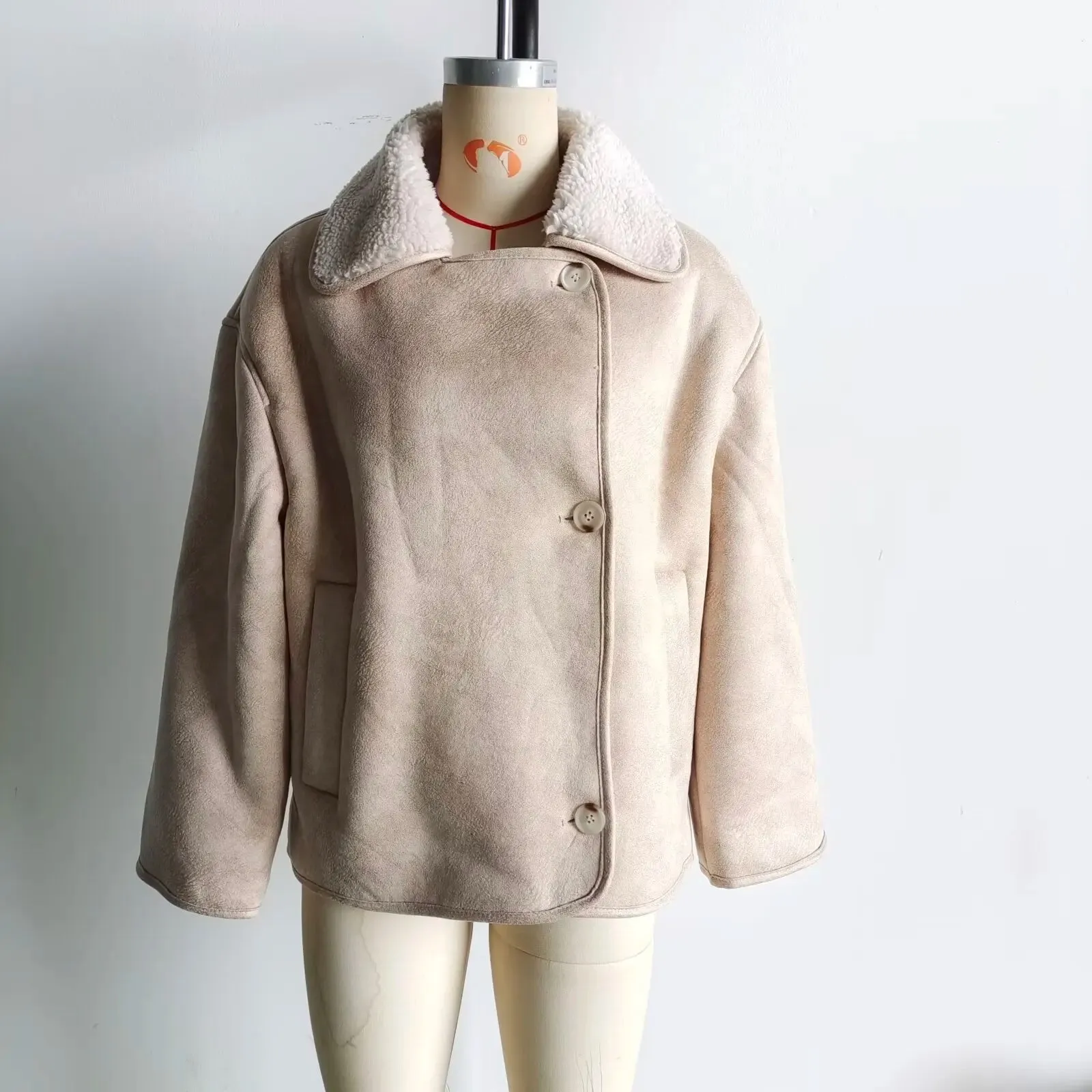 Fall Essential Plush-Collared Winter Jacket