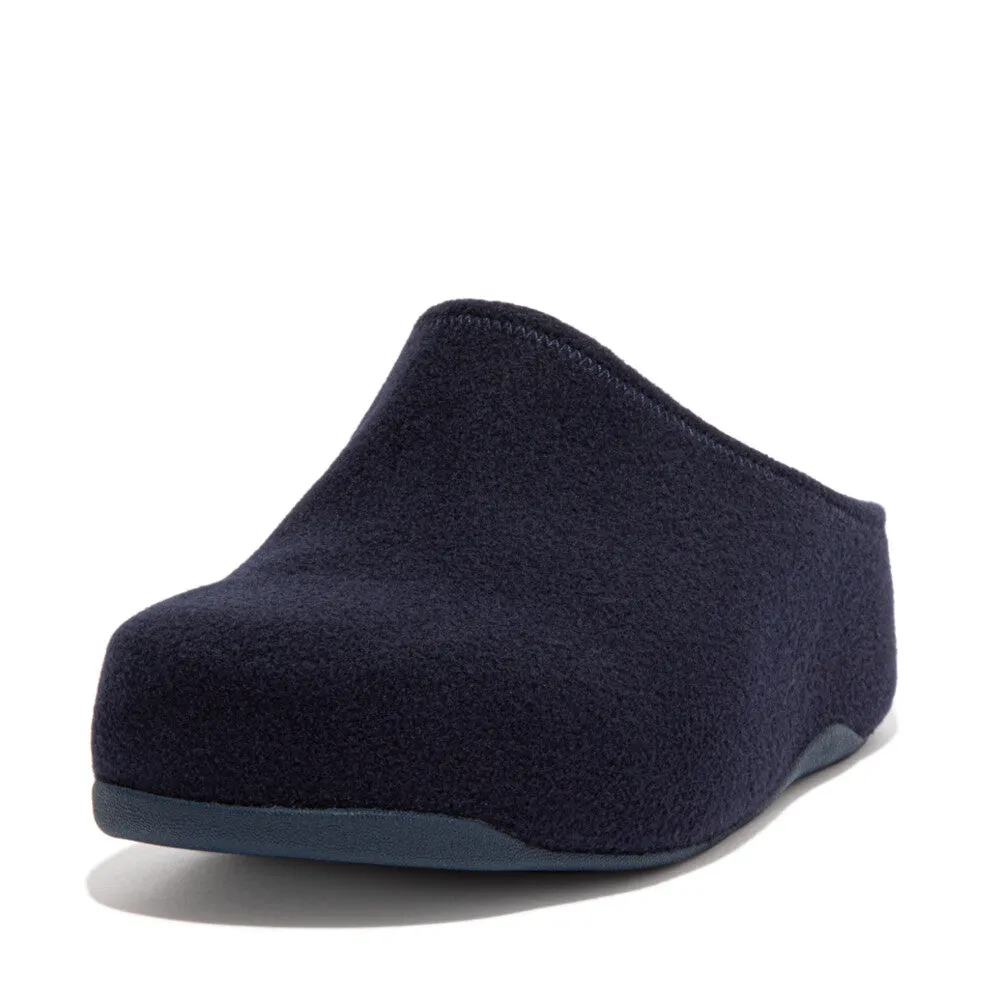 FitFlop Shuv Felt Clogs Navy