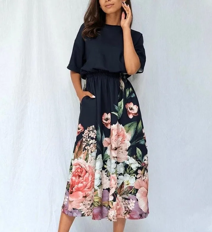 FLORAL BORDER DRESS