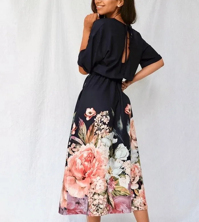 FLORAL BORDER DRESS