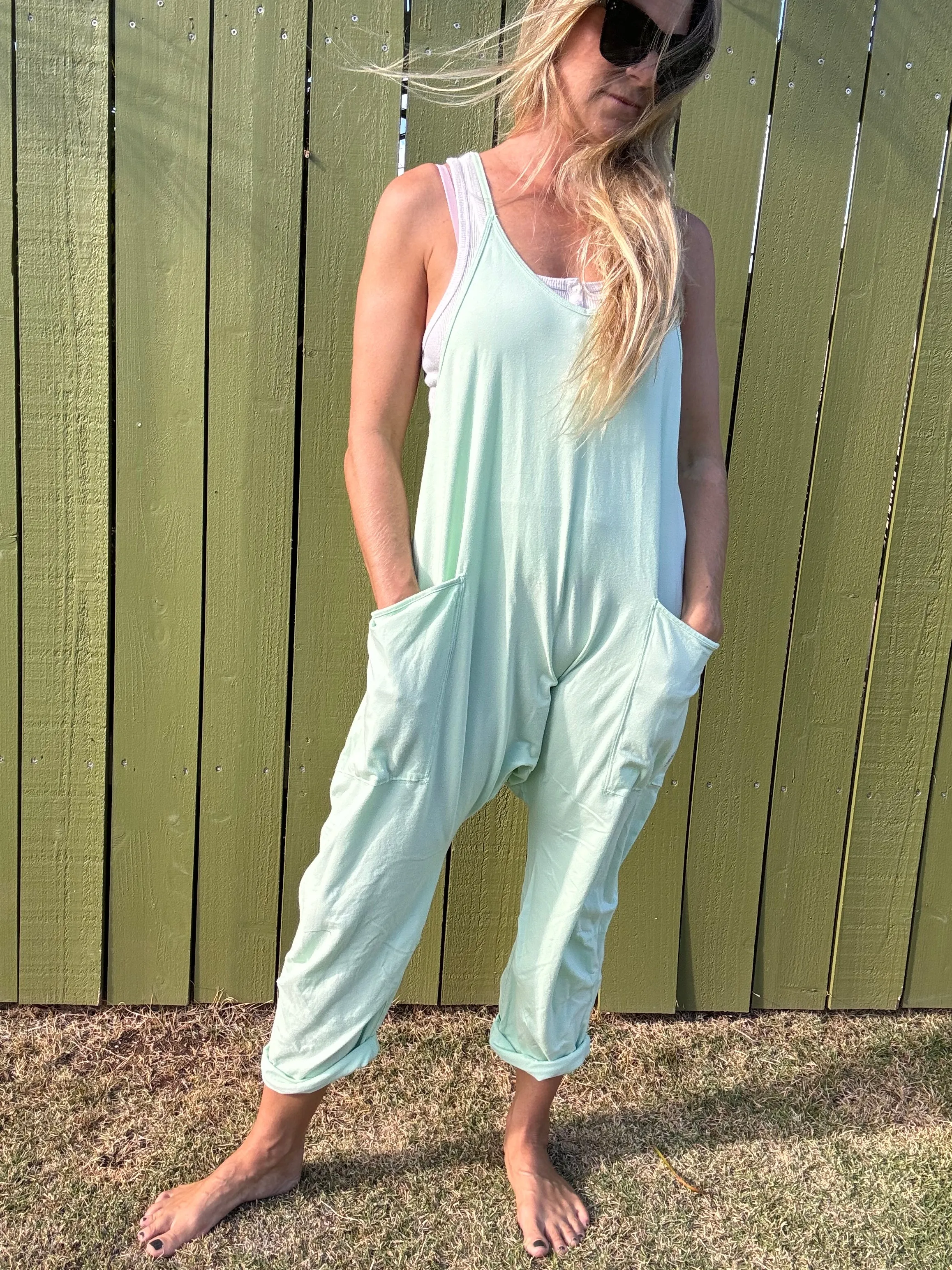 FREE PEOPLE Hot Shot Onesie-Pistachio