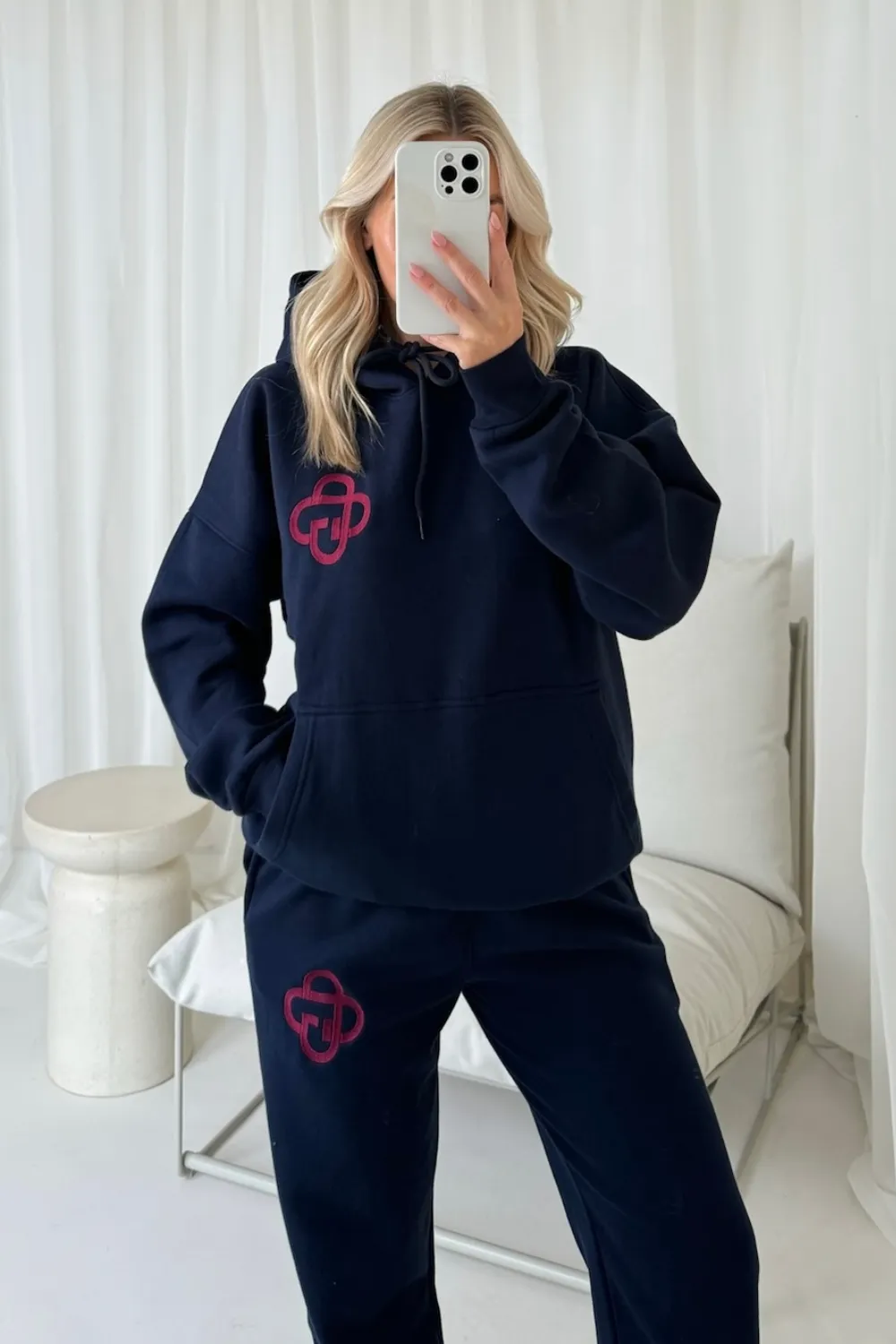 G Monogram navy embroidered loungewear set