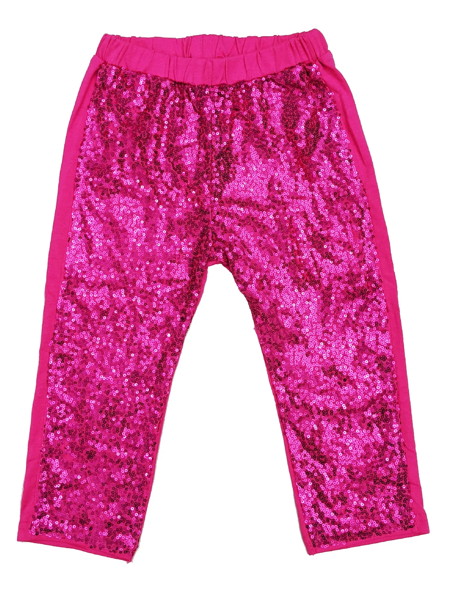 Girls Hot Pink Sequin Sports Casual Legging Pants 9M-8