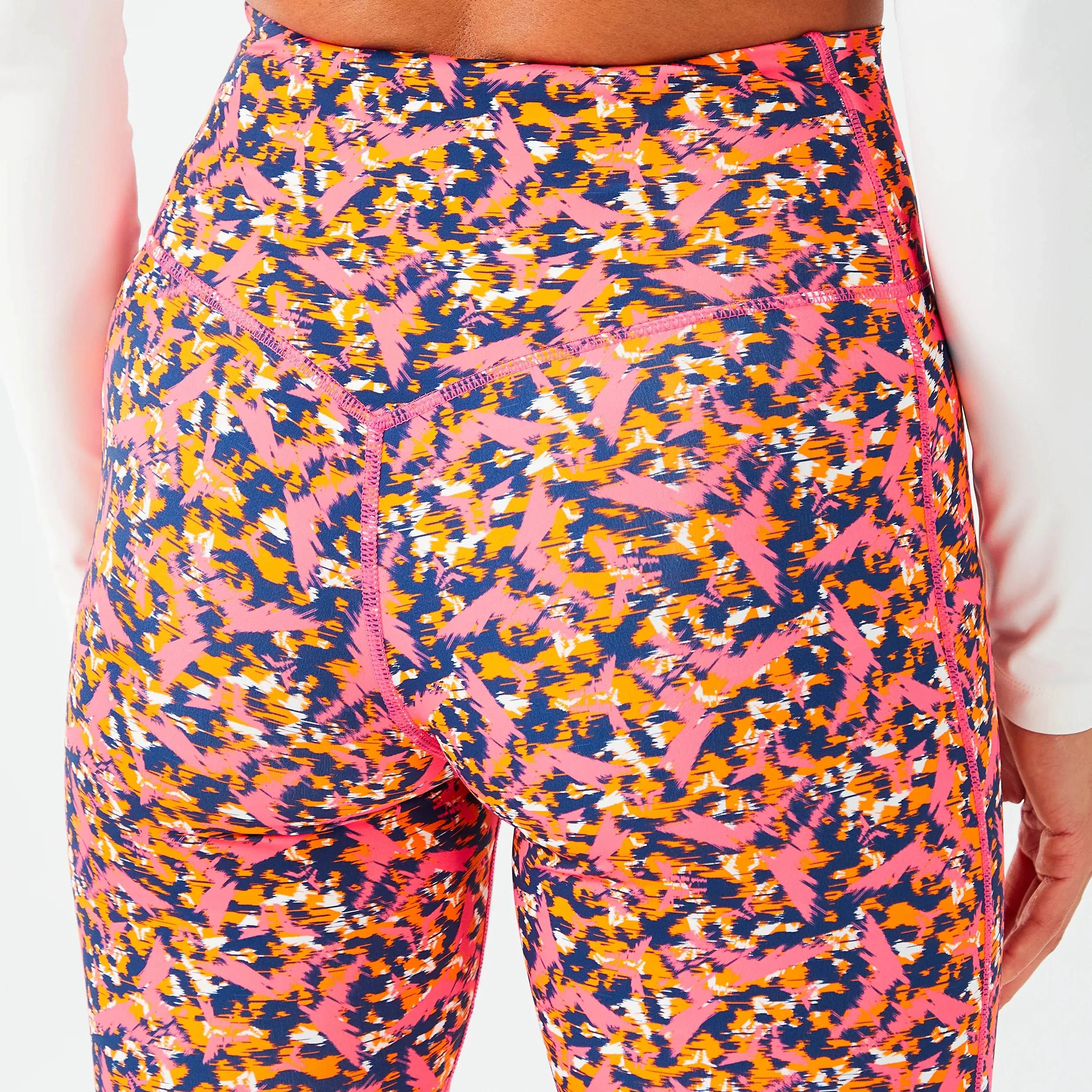 Glitch Leggings 27" - Hot Pink Print