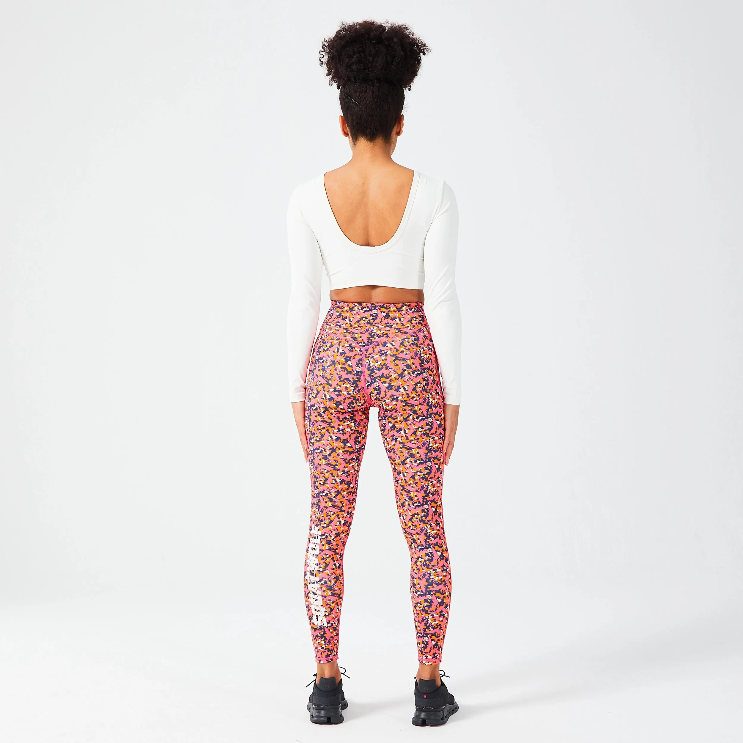 Glitch Leggings 27" - Hot Pink Print