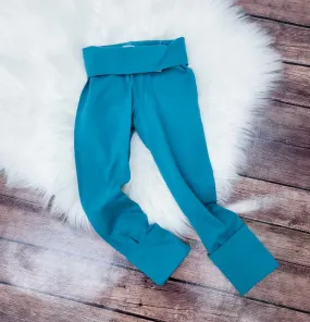 Grow with Me solid Teal Leggings for girls