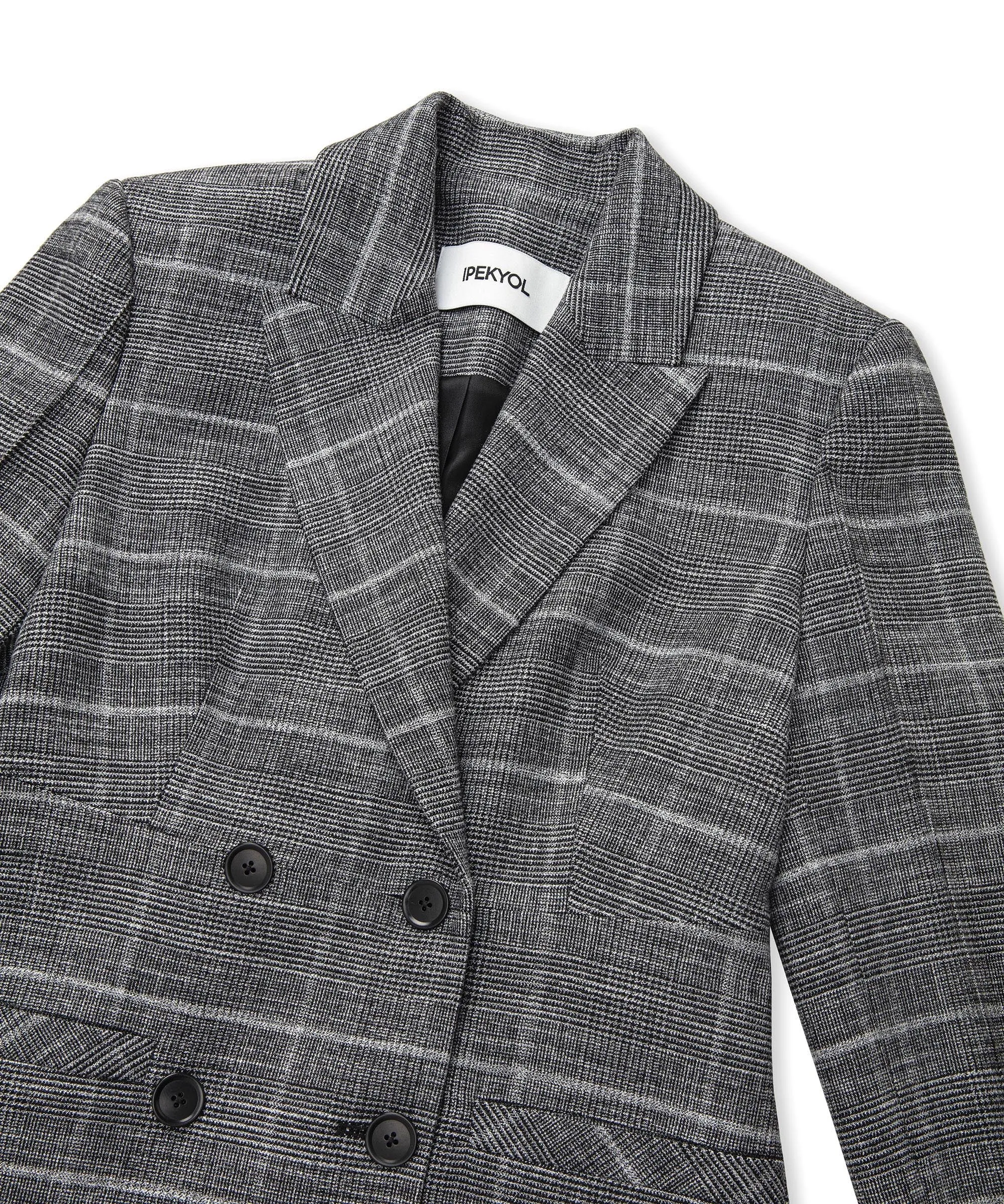 Ipekyol Plaid Pattern Blazer Grey