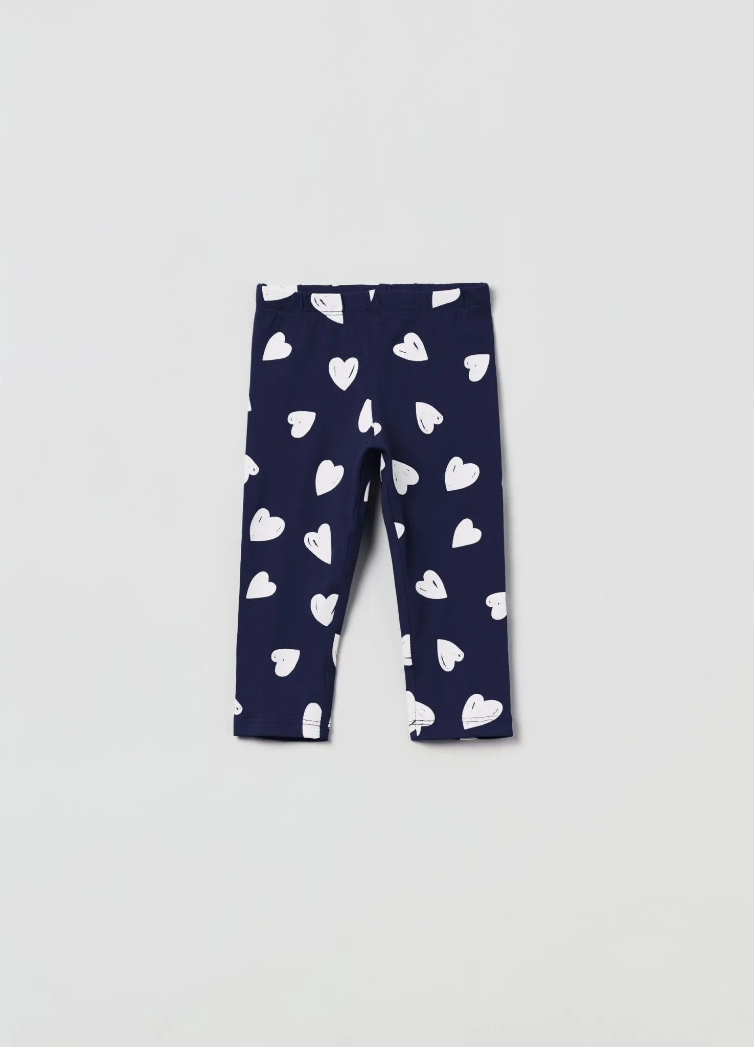 Jersey joggers with hearts print