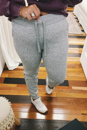 Jolene Fleece Basic Joggers Heather Gray