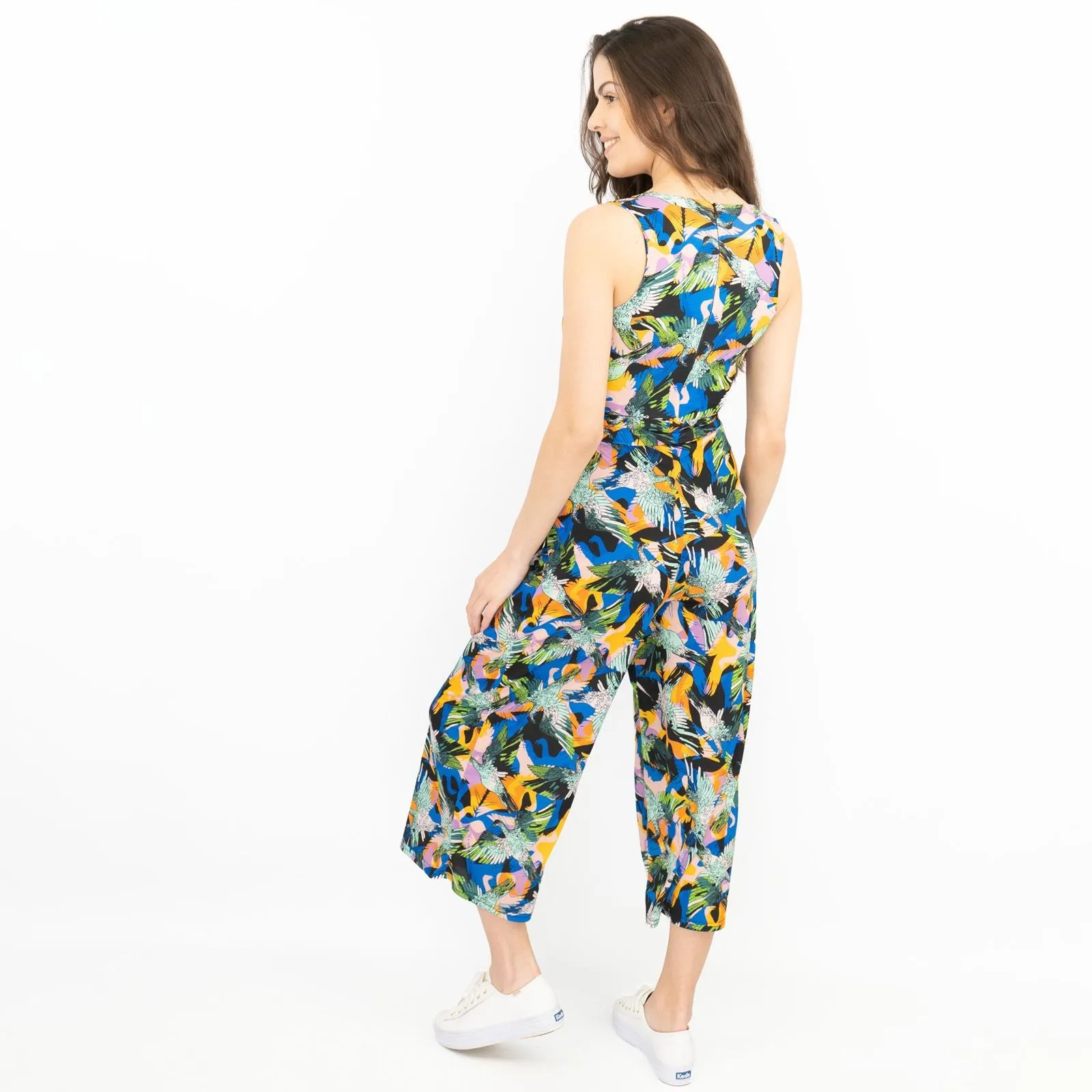 Karen Millen Floral  Sleeveless Wide Leg Summer Jumpsuits