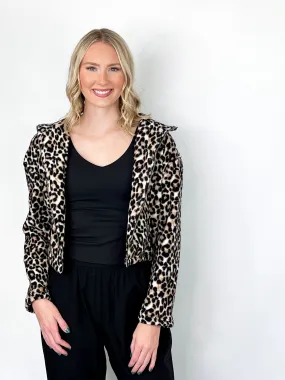 Kelly - Mock Neck Leopard Jacket