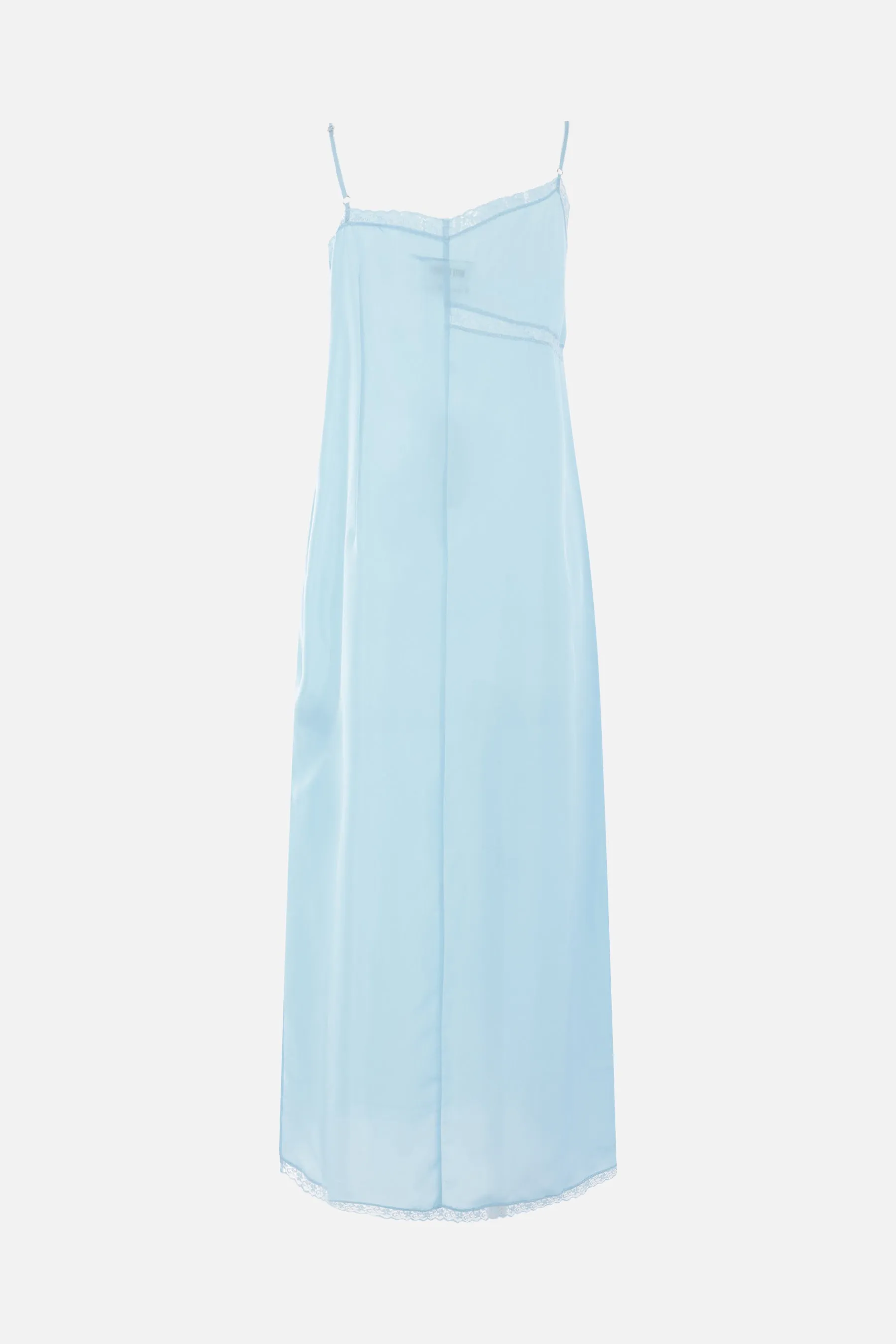 Lace-Trimmed Silk Slip Dress