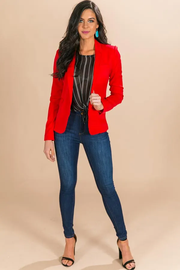 Latest Obsession Blazer in Red