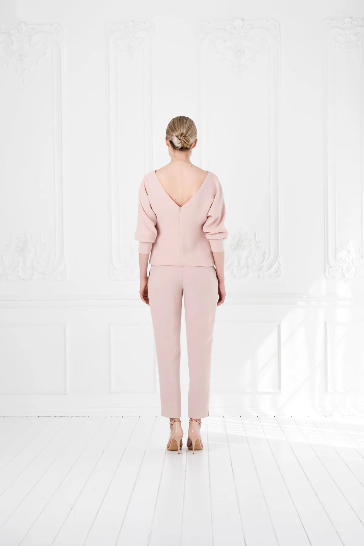 LITTORELLA NUDE PINK V-NECK JUMPSUIT