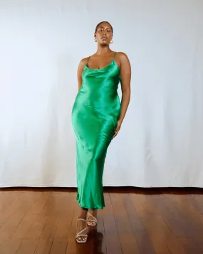 LOGAN SILK SLIP EMERALD