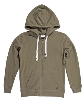 <A 000a110d>Fungolia Big Hood Fleece Zip-Up Hoodie - Plain (Army Green)