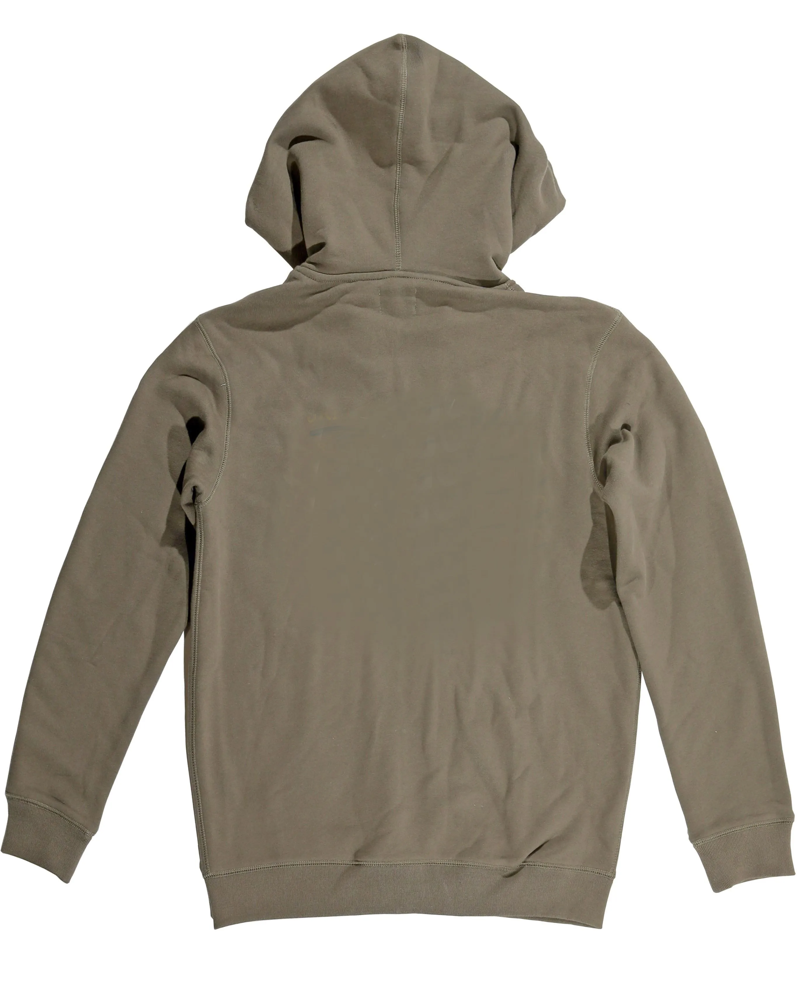 <A 000a110d>Fungolia Big Hood Fleece Zip-Up Hoodie - Plain (Army Green)