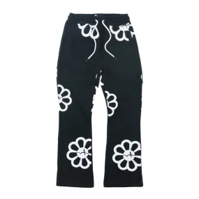 Makobi Kids 'Daniali' Stacked Joggers (Black) B1510T