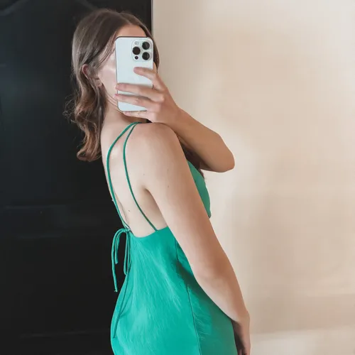 Mango Emerald Green Midi Dress