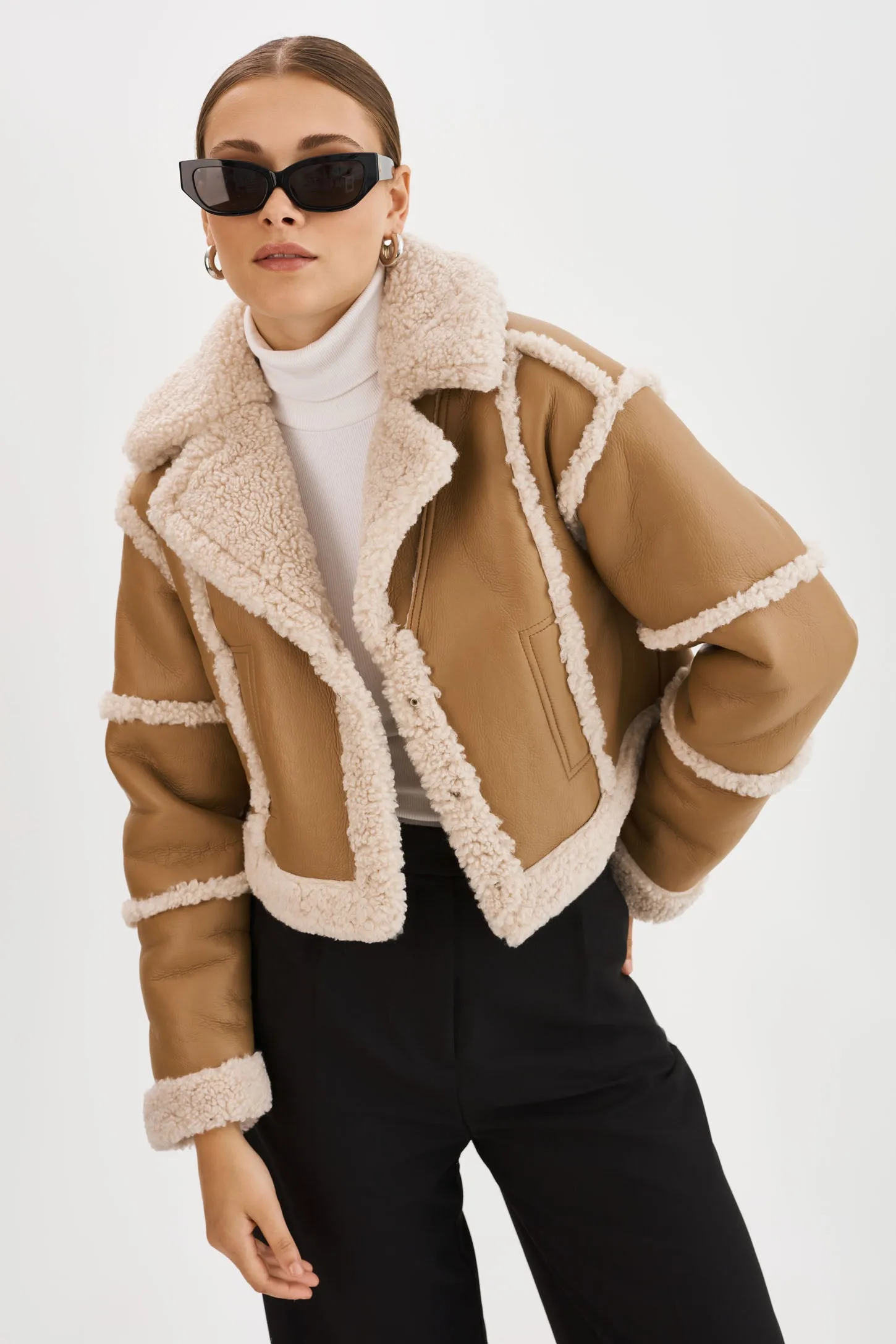 MARIANE | Detachable Faux Shearling Coat