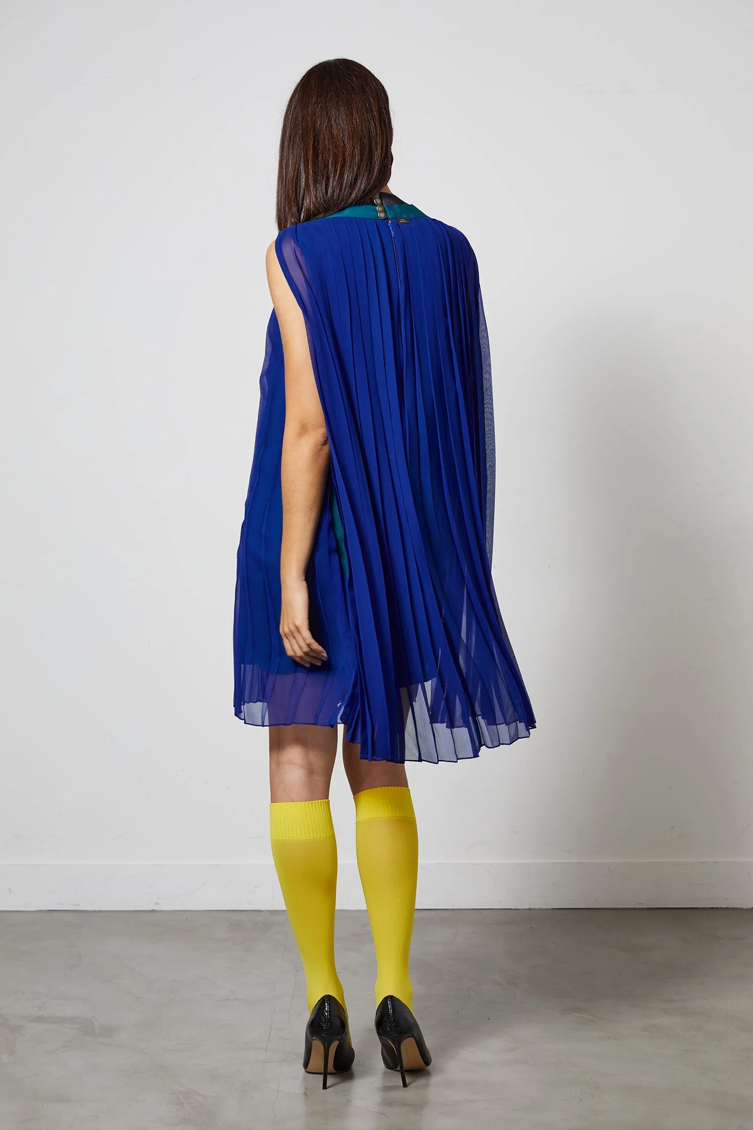 MAUROY blue - silk cocktail dress