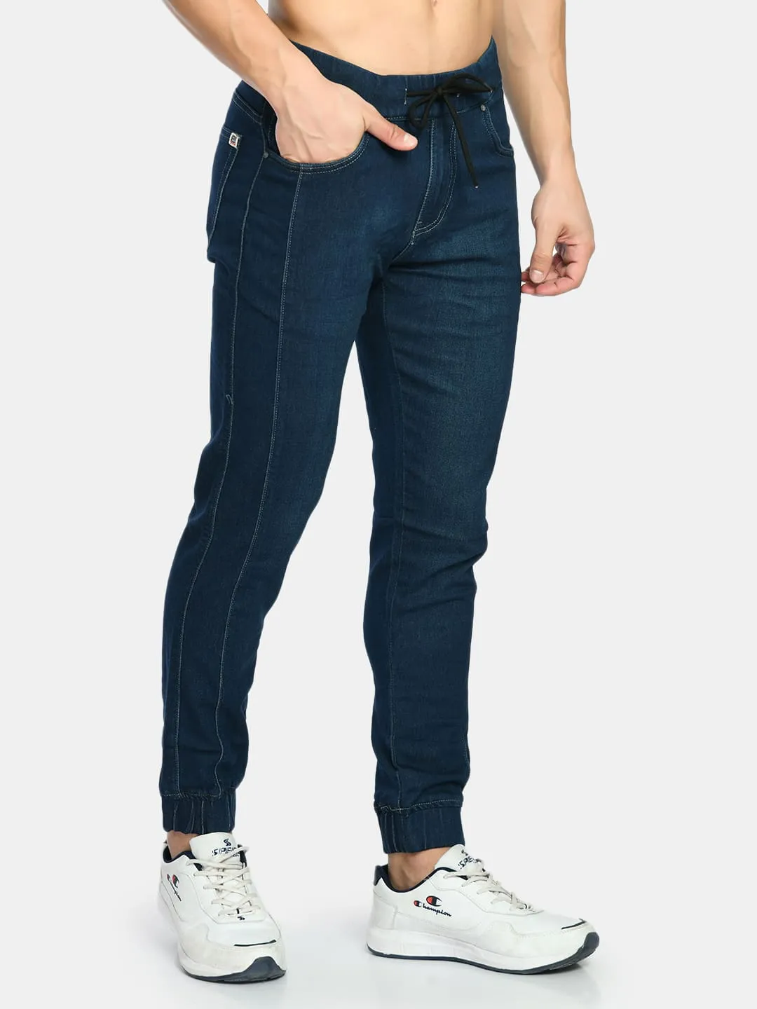 Men's Dark Blue Narrow Fit Casual Jogger