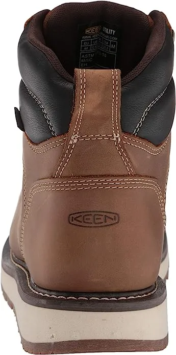 Men's Keen Utility Cincinnati 6" Brown WP, EH, SR Wedge Composite Toe Boots