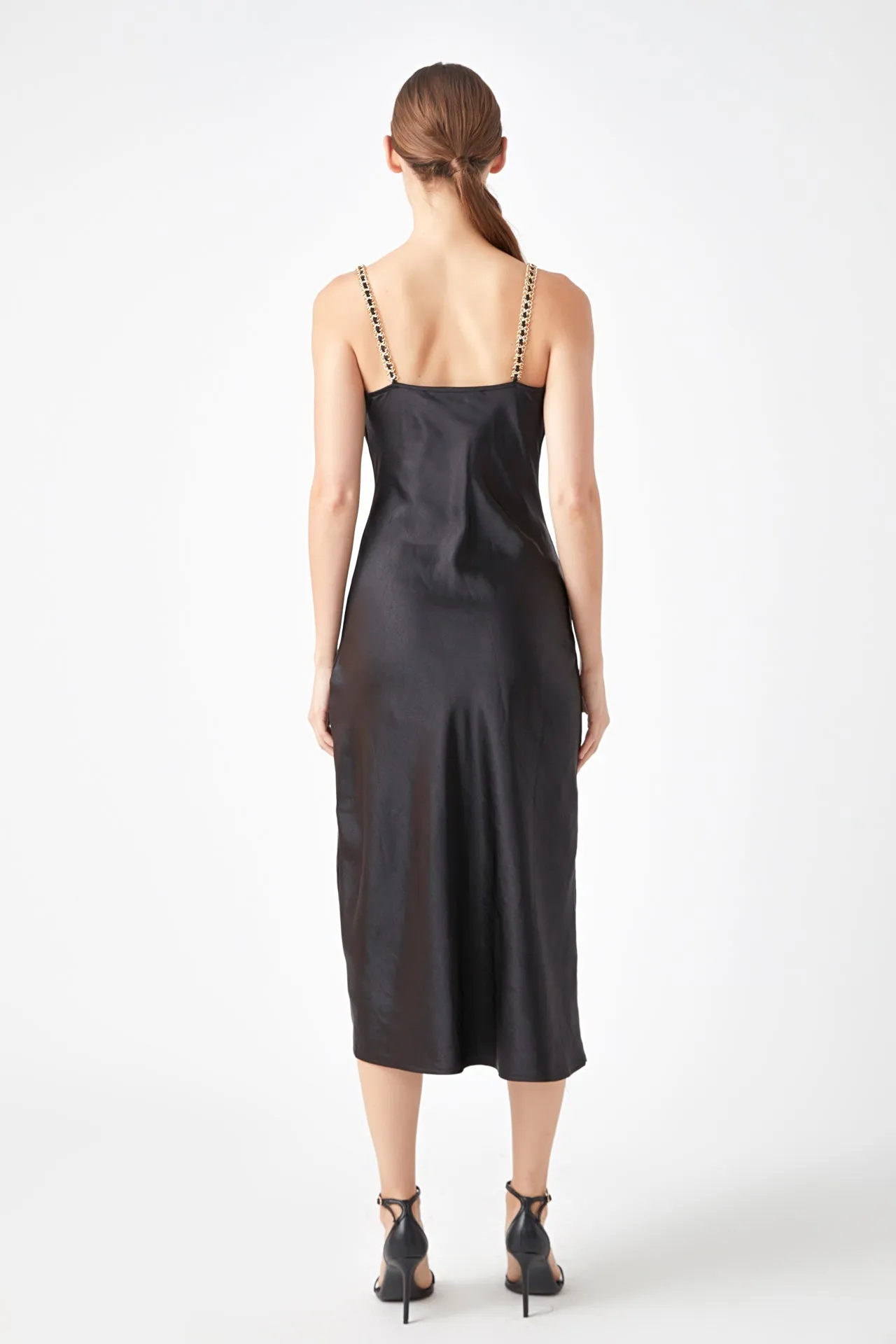 Midi Satin Slip Dress