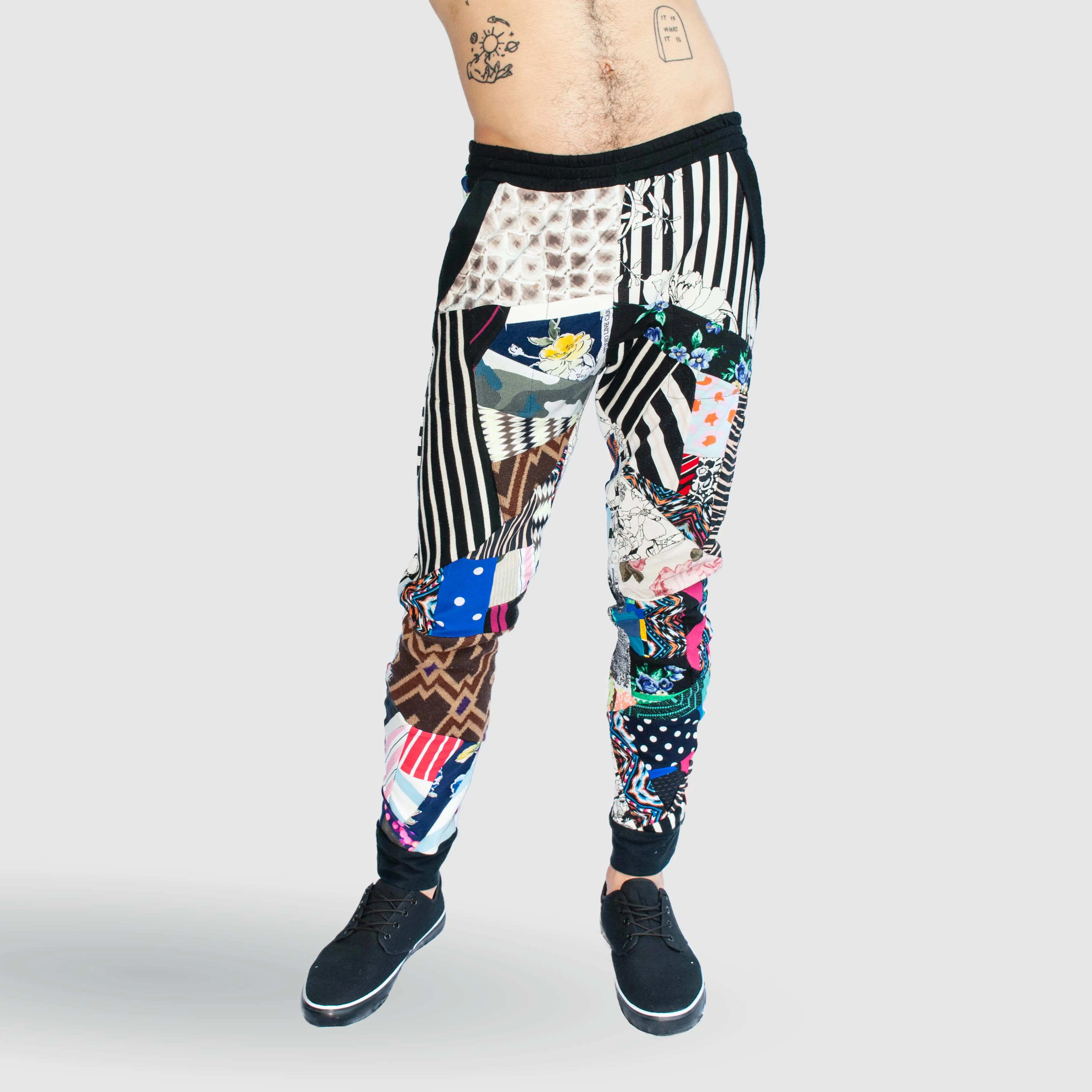 mixed print 'all-over reroll' jogger