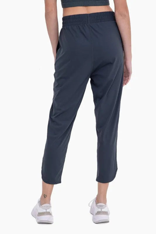 Mono B Athleisure Joggers with Curved Notch Hem