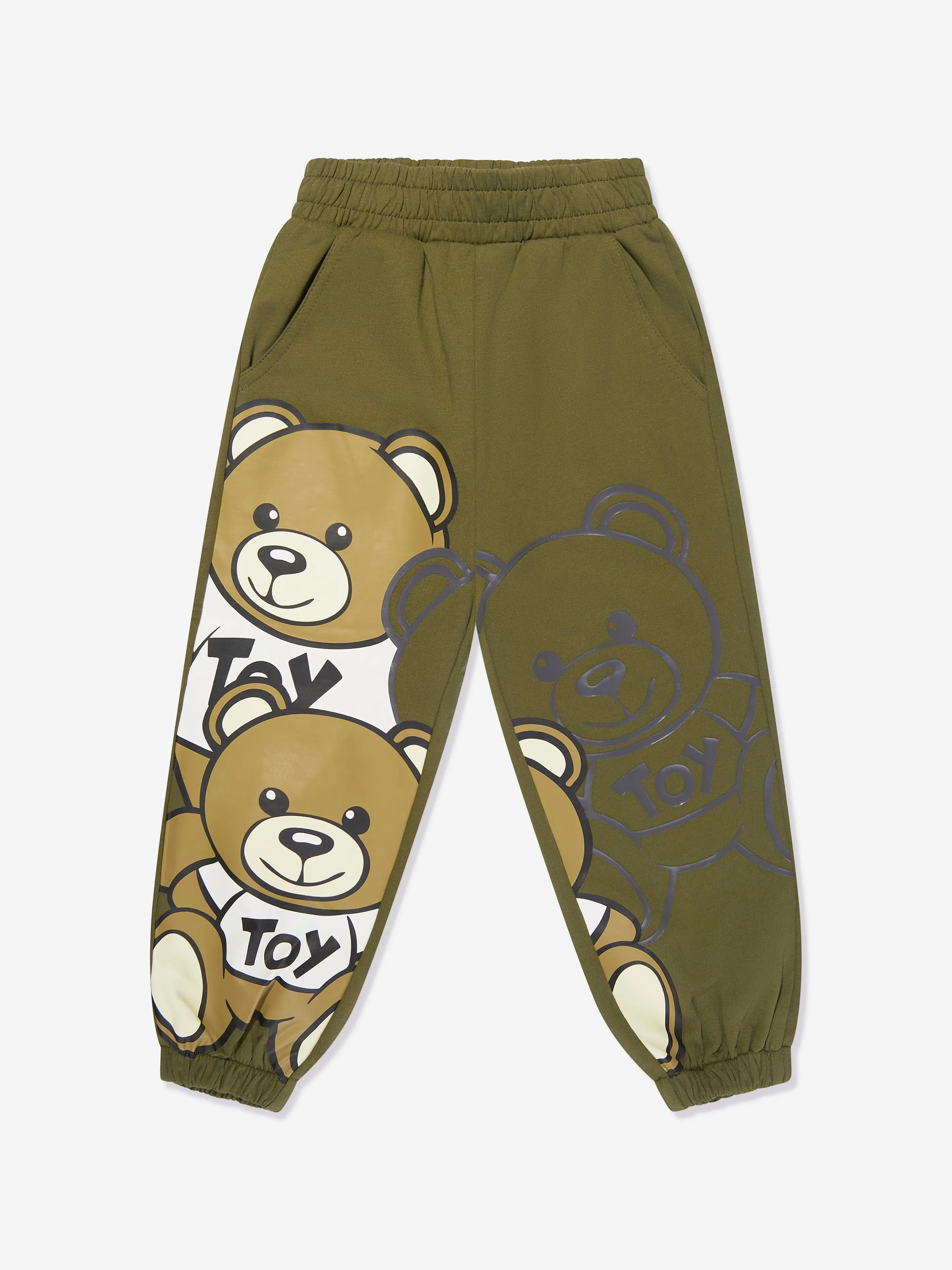 Moschino Kids Teddy Bear Joggers in Green