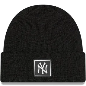 New Era Kids New York Yankees MLB Team Logo Cuffed Beanie - Black