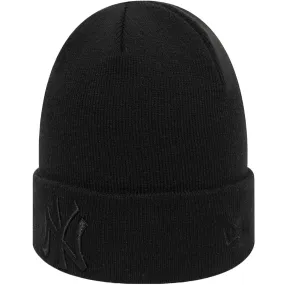 New Era New York NY Yankees MLB Beanie Hat All Black