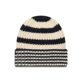 New Era Stripe Navy Cuff Knit Beanie Hat