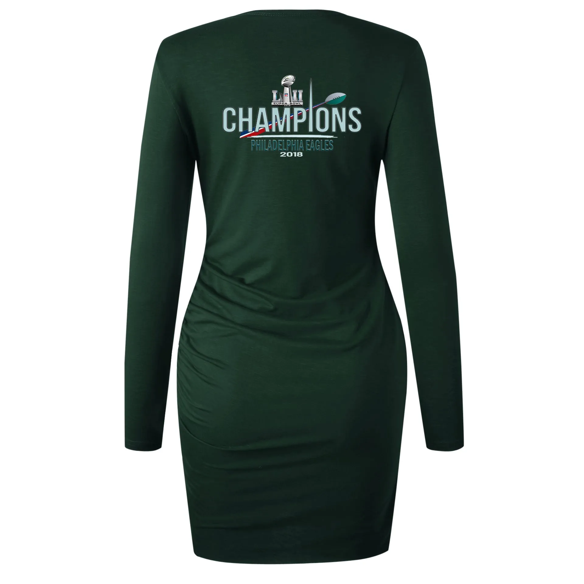 nfl 100 Philadelphia fans Dress|nfl eagles Fans Women's Dress Mini Long Sleeve (3 Colors)