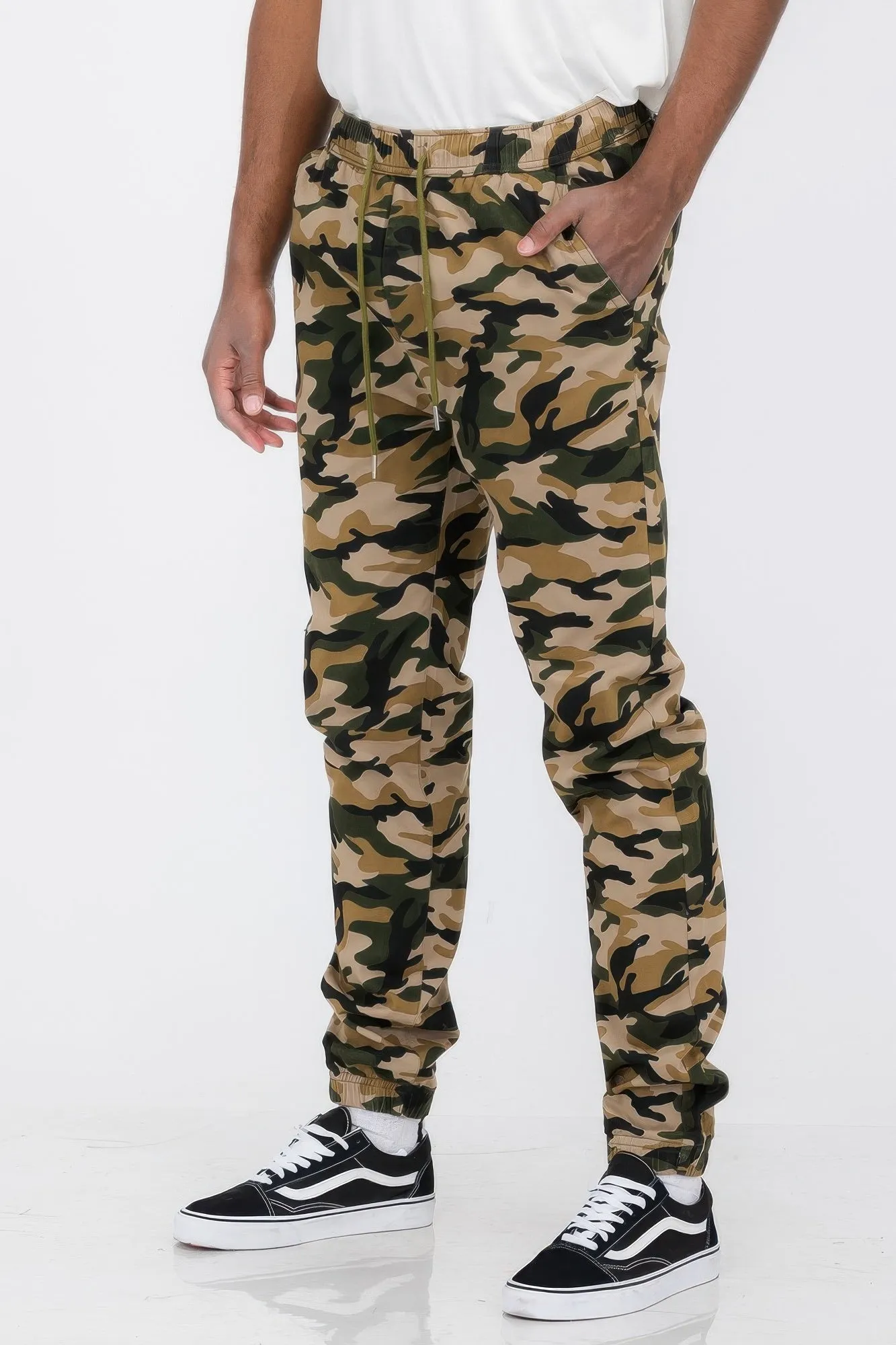 NicholesGifts Men Basic Camouflage Stretch Jogger Pants