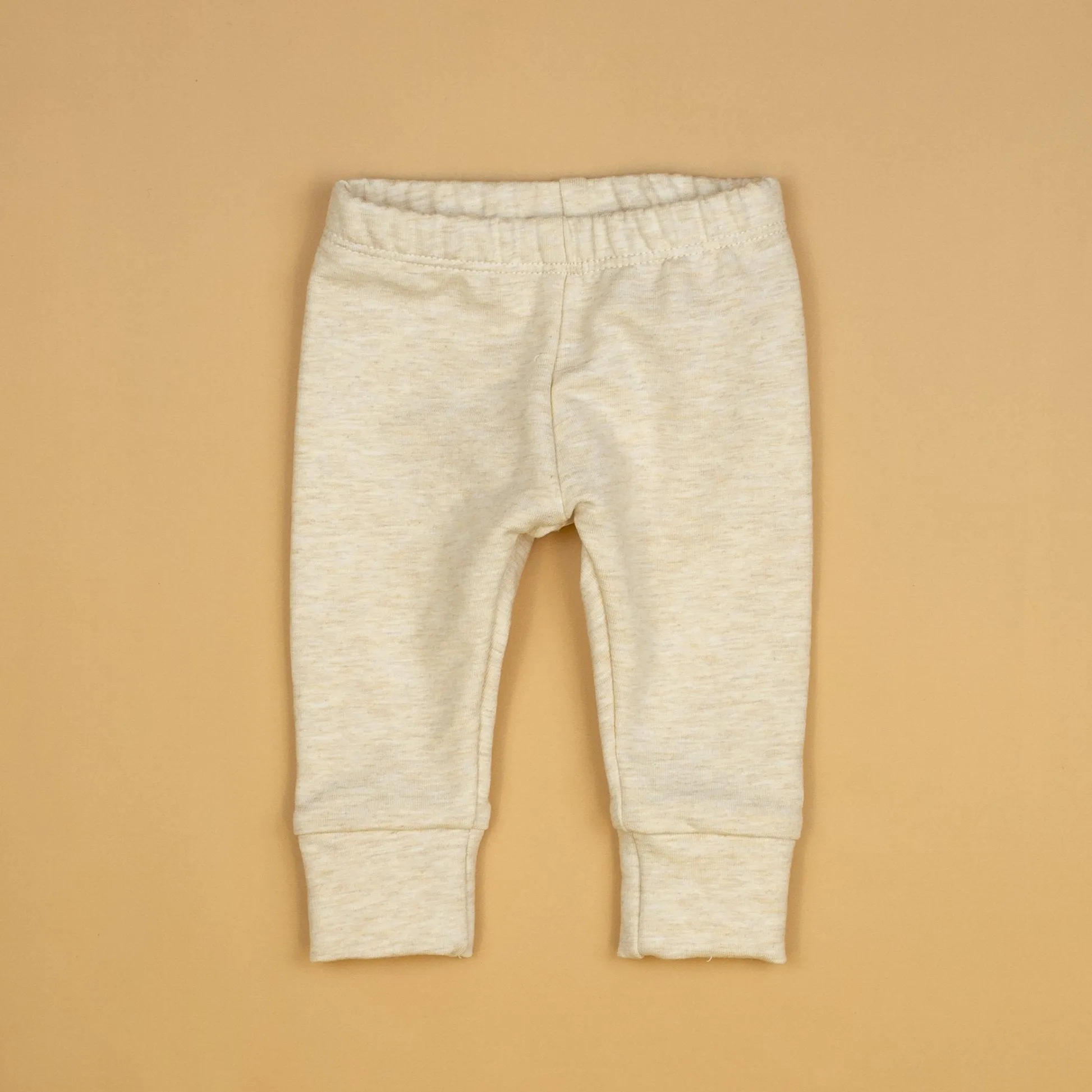 Oatmeal French Terry Slim Joggers (NB, 3m)