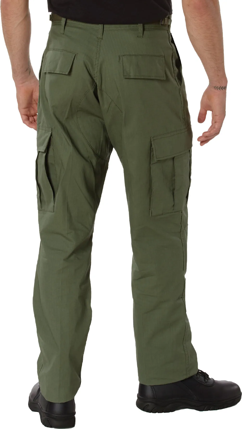 Olive Drab - Military BDU Pants - 100% Cotton Lightweight Ripstop Summer Weight