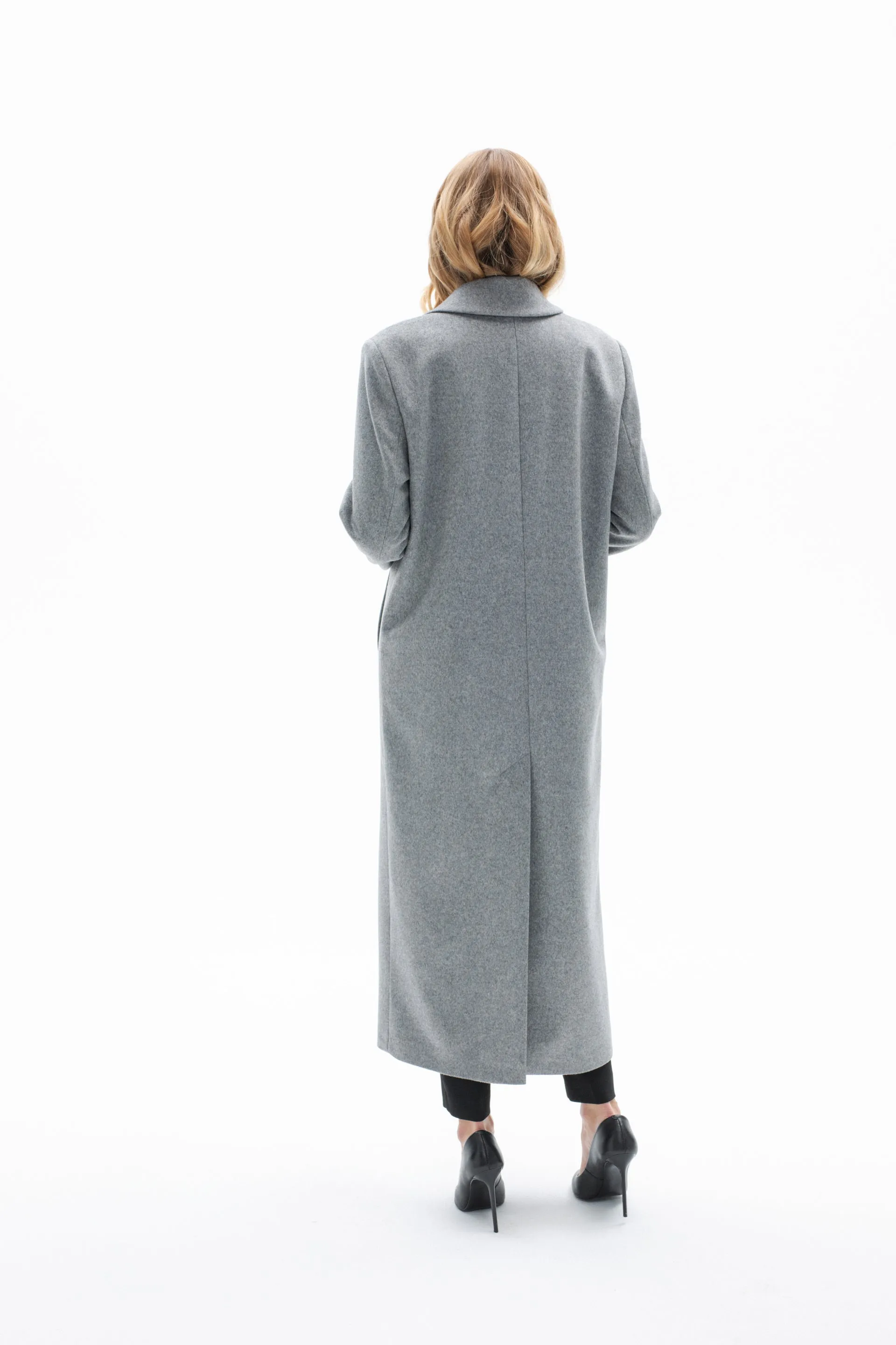 ONE BUTTON CLASSIC GREY COAT