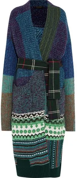 Oversized Patchwork Cardigan Coat