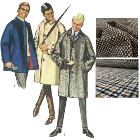 PDF - Vintage 1960s Sewing Pattern, Men's Mod Coat Overcoat - Multi-sizes - Instantly Print at Home