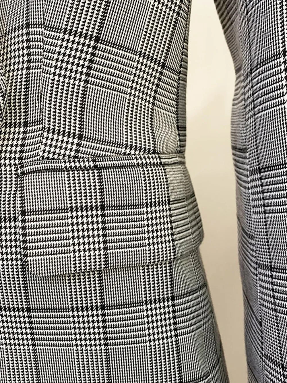 Plaid Double Breasted Blazer