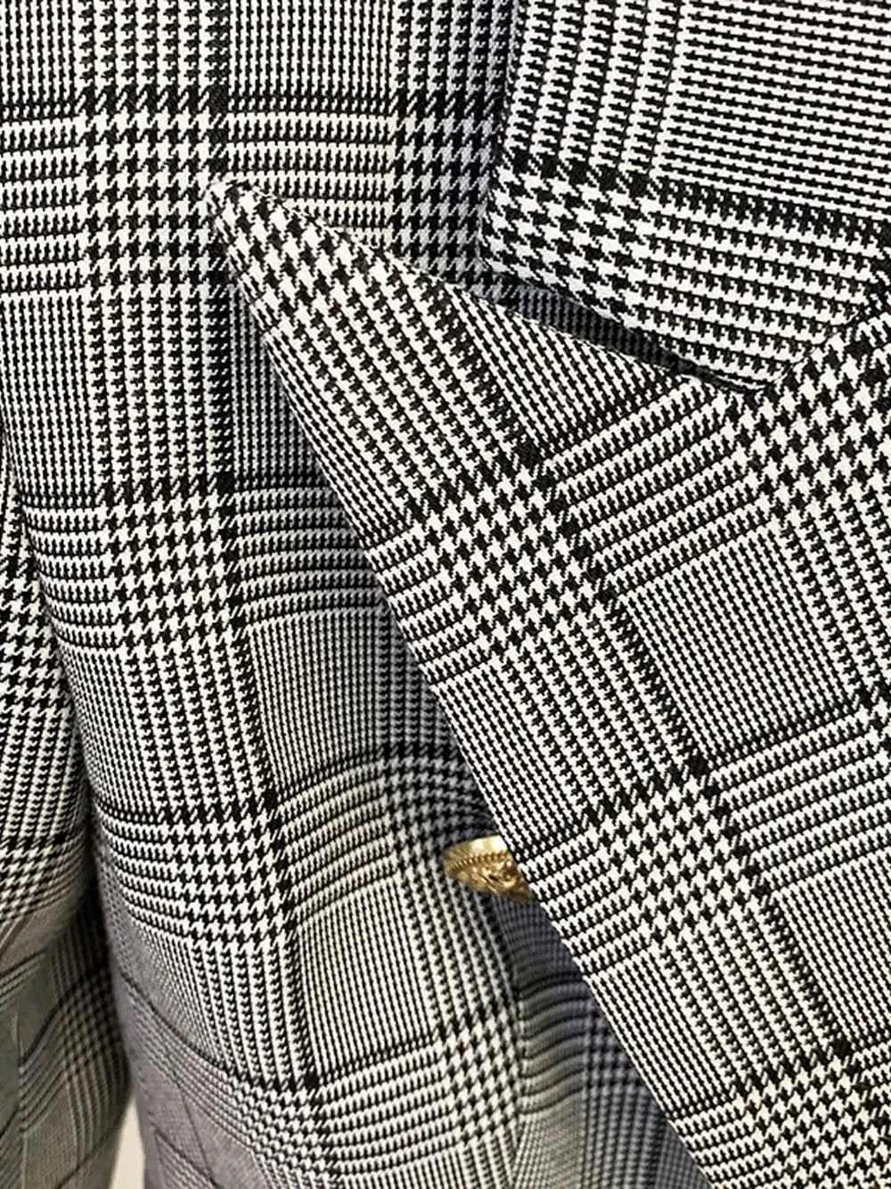 Plaid Double Breasted Blazer